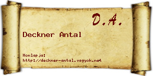 Deckner Antal névjegykártya